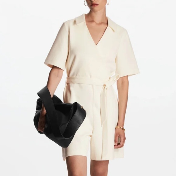 COS Wrap-Effect Playsuit Size L with Pockets - Picture 3 of 9